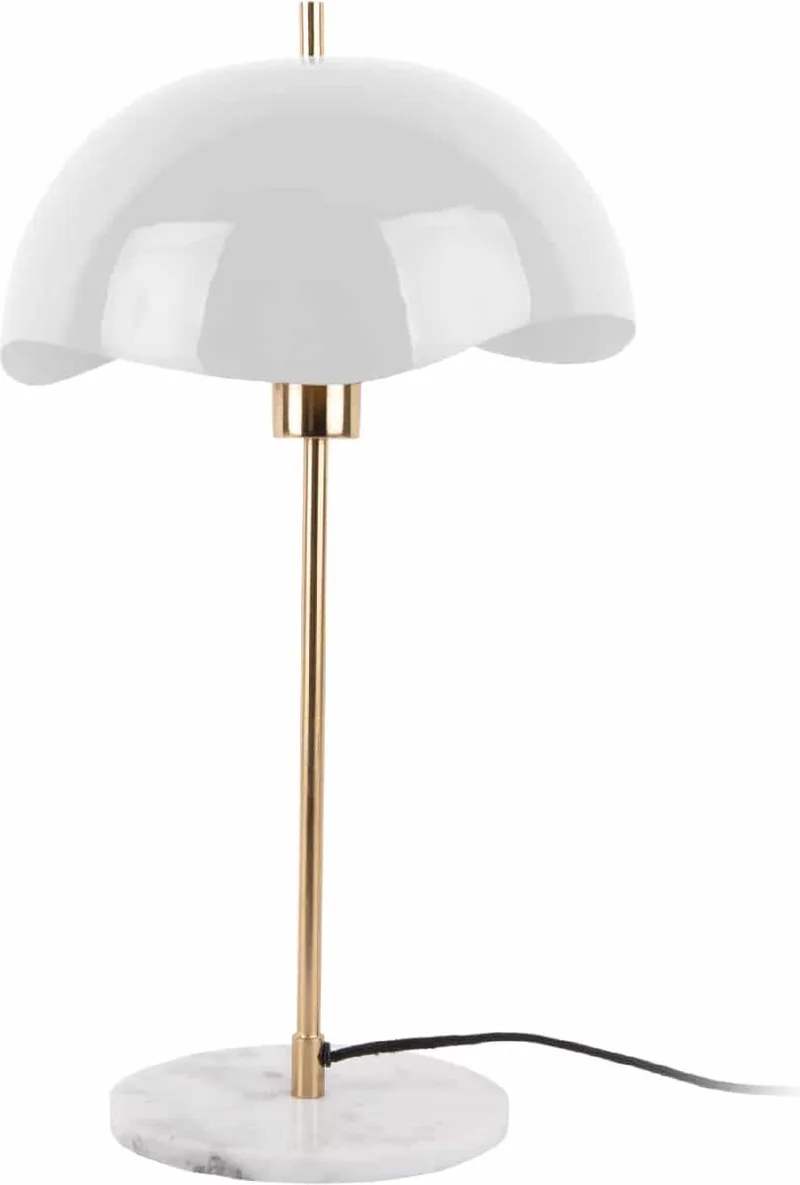Tafellamp Waved Dome - 30x30x56cm - Scandinavisch van Leitmotiv in Wit – productfoto