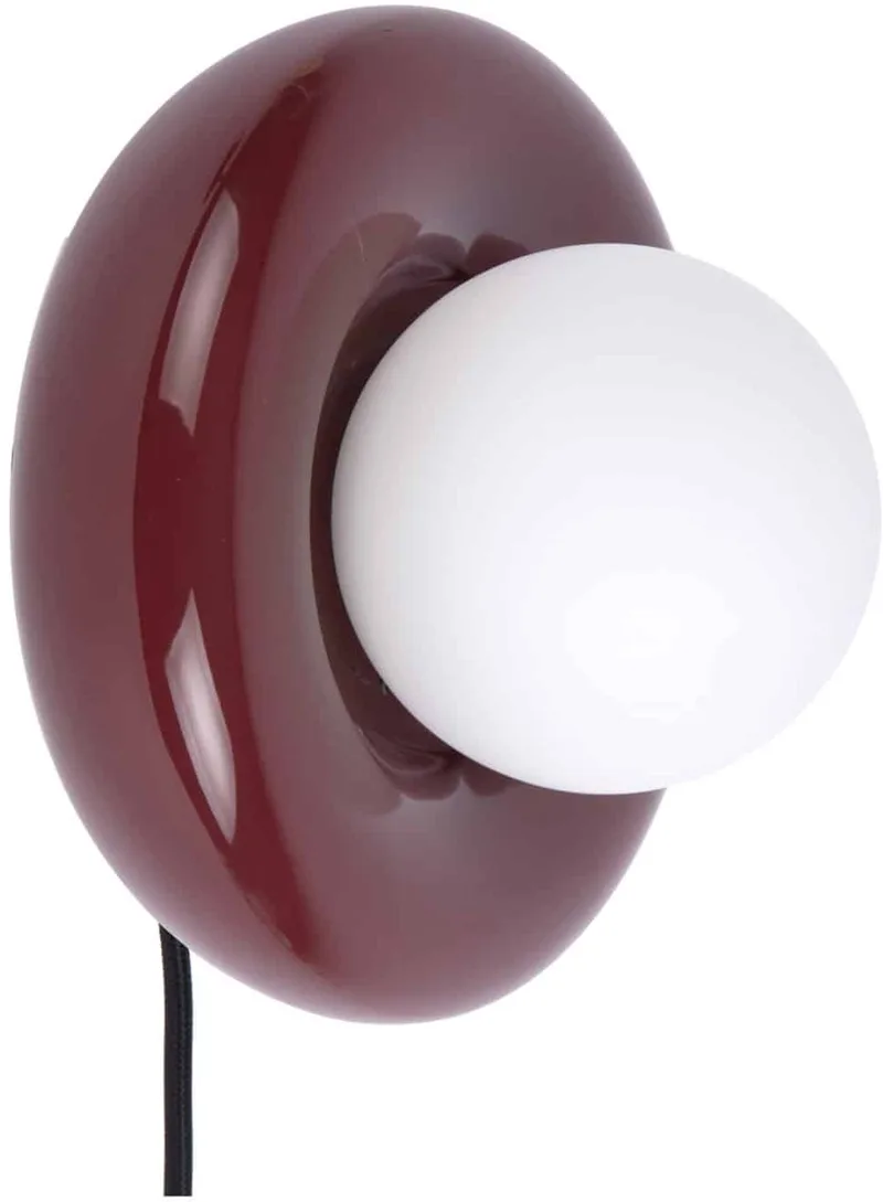 Wandlamp Catania Ring - Bordeauxrood - 17x19x19cm - Binnen Scandinavisch de Leitmotiv en Rouge – photo du produit