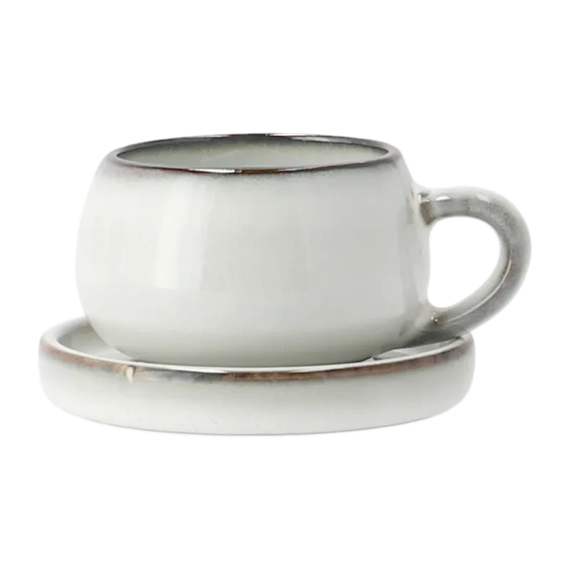 Amera Espressotasse mit Untersetzer White sands by Lene Bjerre – product photo