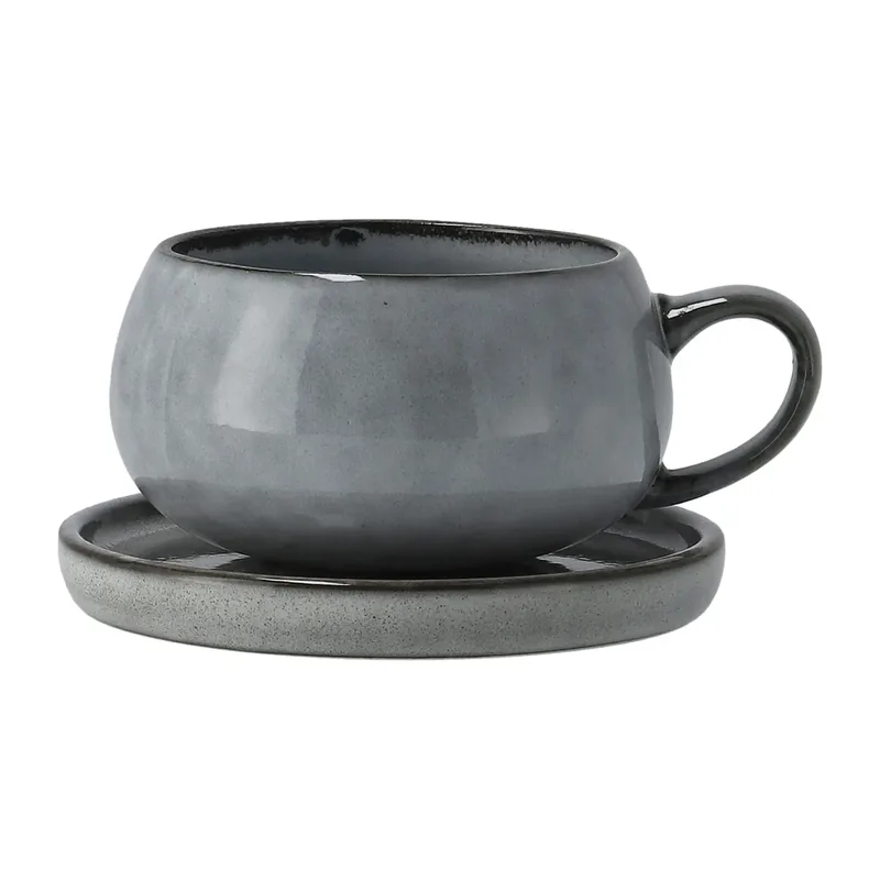Amera Tasse und Teller Grau by Lene Bjerre – product photo