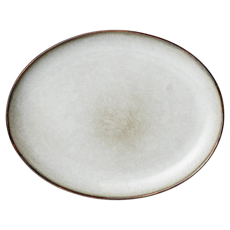 Amera Teller oval Grau by Lene Bjerre – product photo