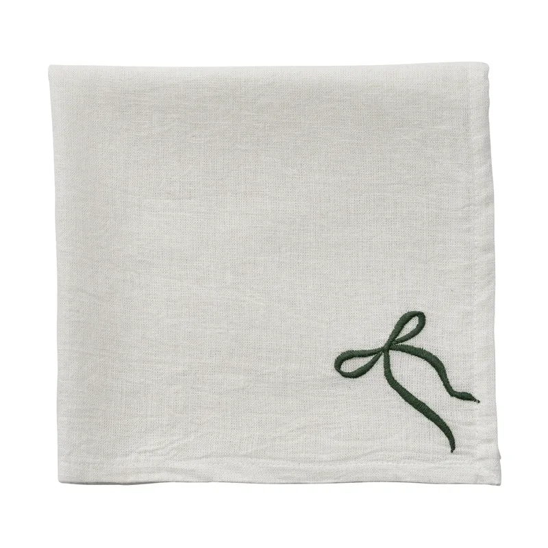 Fiola Stoffserviette Weiß-Grün, 45x45 cm by Lene Bjerre – product photo