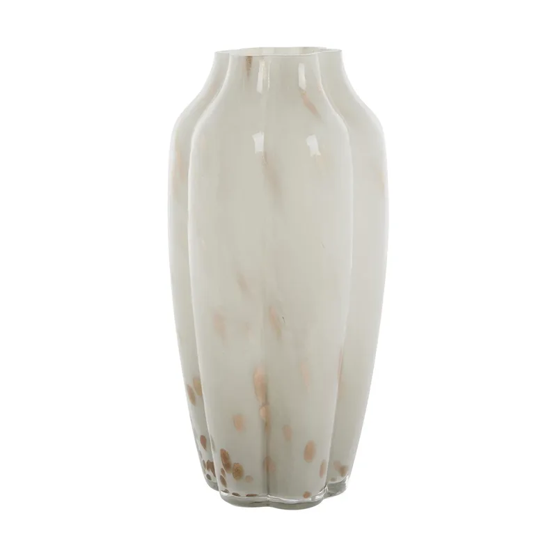 Mara Vase 15x15 cm Off White-Light gold de Lene Bjerre – photo du produit