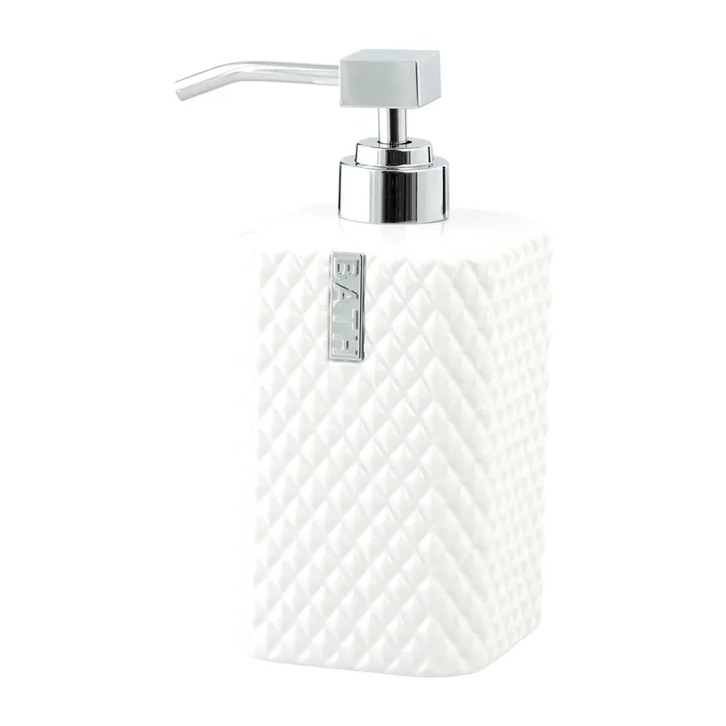 Marion Seifenspender 17,5cm White-silver van Lene Bjerre – productfoto