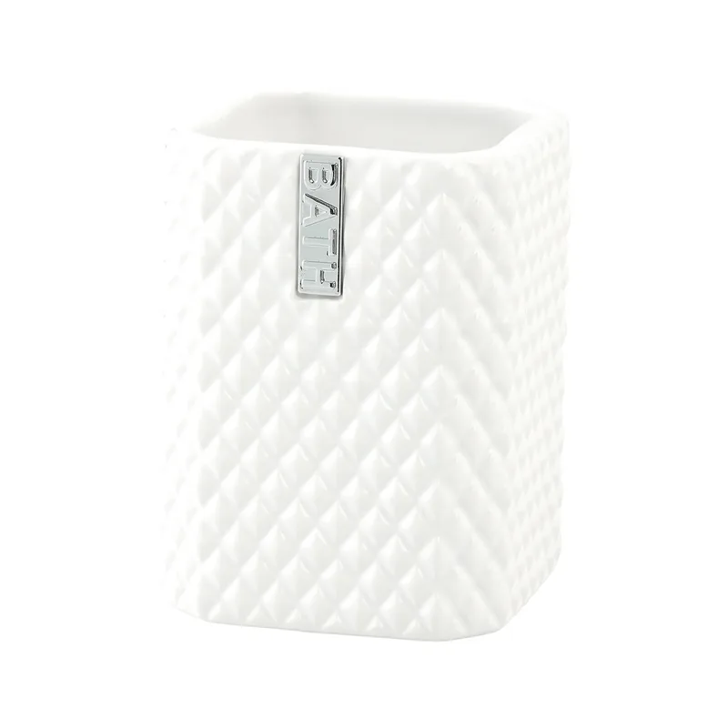 Marion Zahnputzbecher 10,5cm White-silver van Lene Bjerre – productfoto