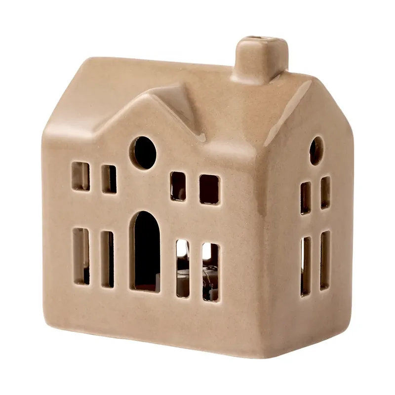 Mythel Windlicht Leinen, 9,8x9,8x5,5 cm de Lene Bjerre – photo du produit