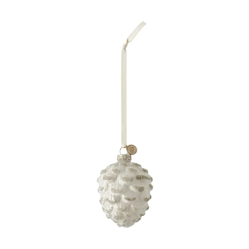 Norille Weihnachtsanhänger Zapfen 10 cm Off white by Lene Bjerre – product photo