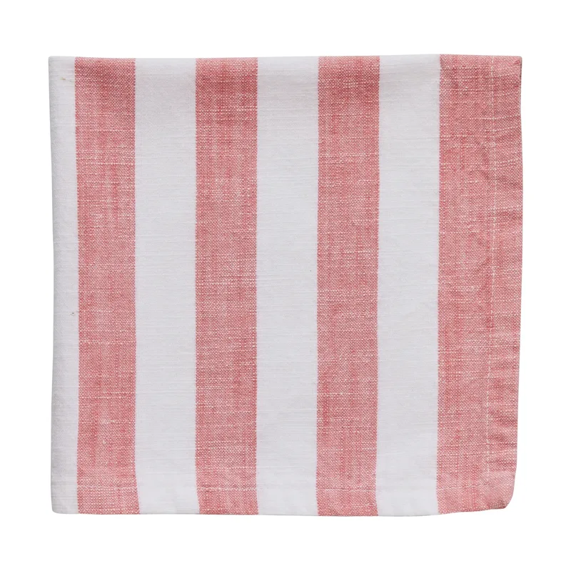 Olivia Baumwollserviette 40x40 cm Off White-Dark Coral by Lene Bjerre – product photo
