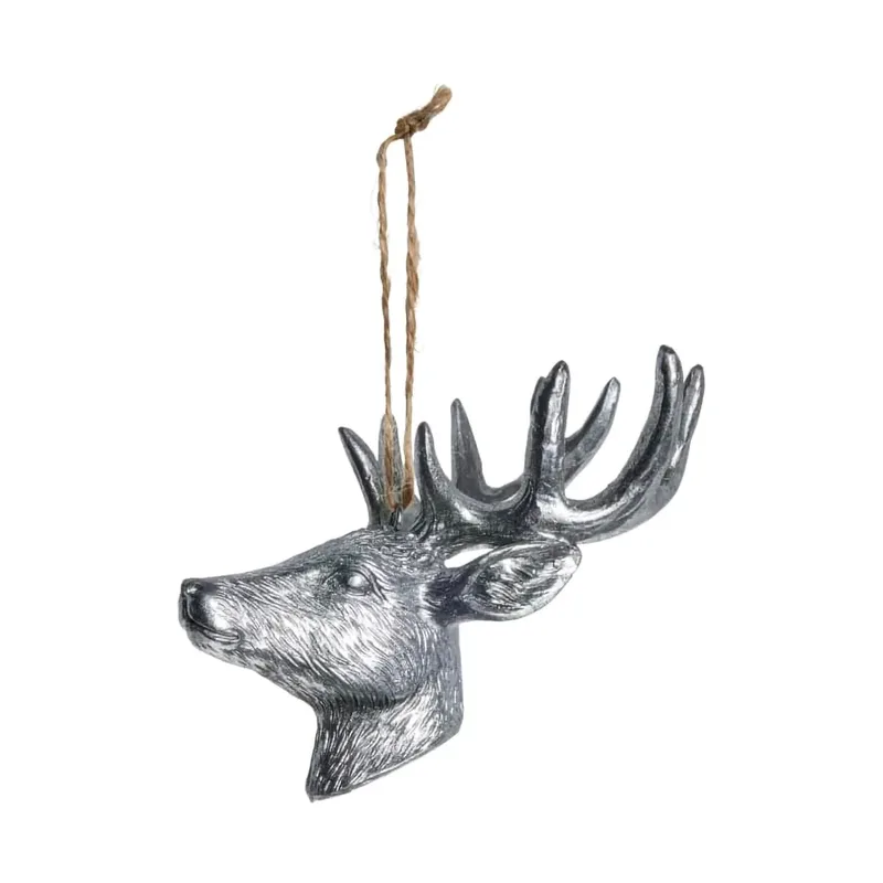 Serafina Hirsch Dekorationsanhänger 12,5 cm Antiksilber by Lene Bjerre – product photo