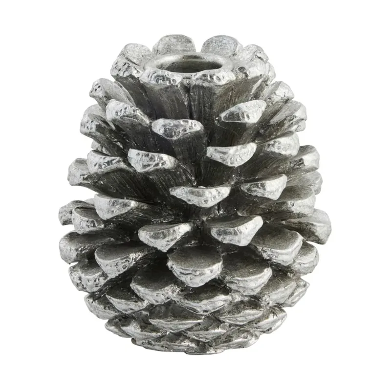 Serafina Kerzenständer Zapfen 10 cm Antiksilber by Lene Bjerre – product photo