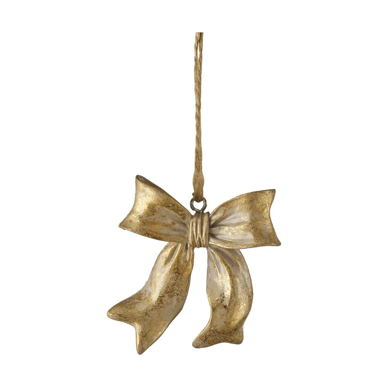 Serafina Schleifenanhänger Goldfarben, 6x2,5x6,7 cm by Lene Bjerre – product photo