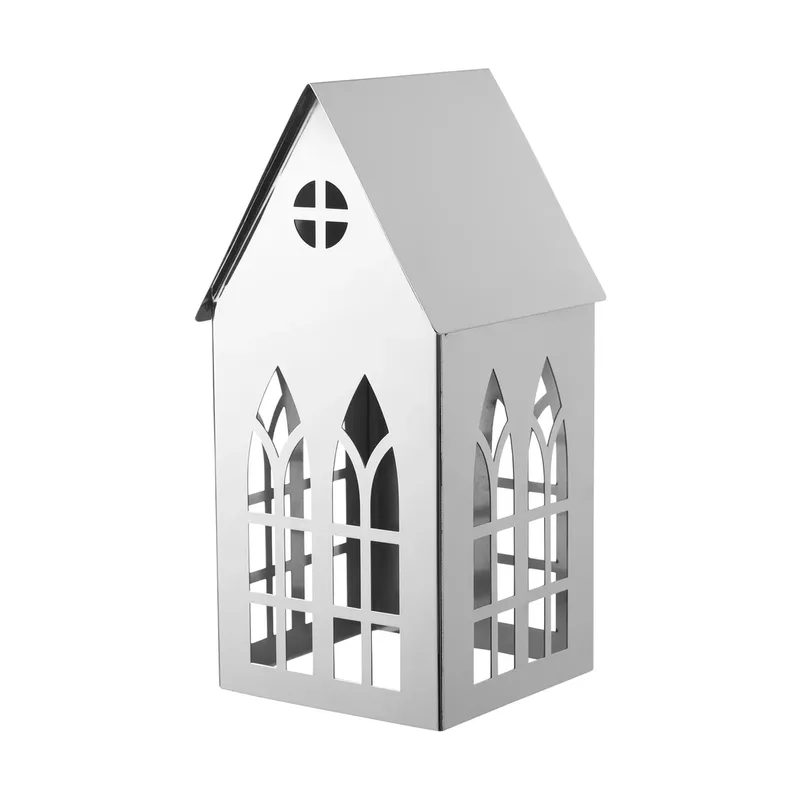 Sigrine House Windlicht Silberfarben, 11,5x11xH23 cm by Lene Bjerre – product photo