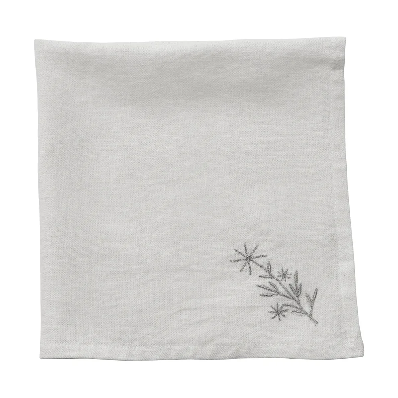 Starlia Stoffserviette Weiß-Silber, 45x45 cm by Lene Bjerre – product photo