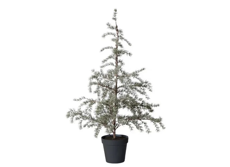 Winterliche Kunstpflanze Kunstbaum mit Beleuchtung CEDILLE, Lene Bjerre, Höhe 120 cm von Lene Bjerre in Grün – Produktfoto 1 von 2