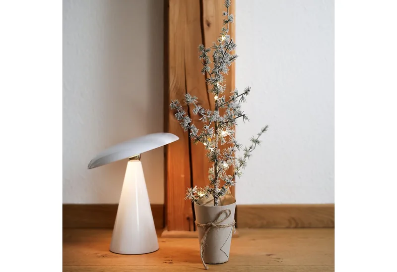 Winterliche Kunstpflanze Zeder PINEA mit LED, Lene Bjerre, Höhe 60 cm by Lene Bjerre in Green – product photo 2 of 4
