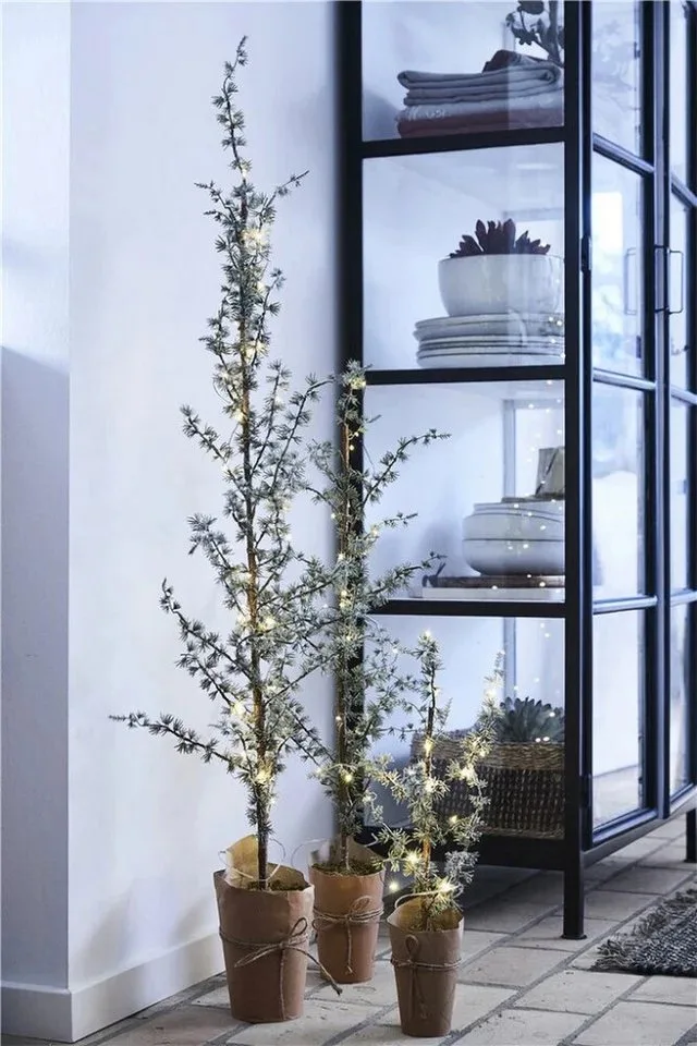 Winterliche Kunstpflanze Zeder PINEA mit LED, Lene Bjerre, Höhe 60 cm by Lene Bjerre in Green – product photo 4 of 4