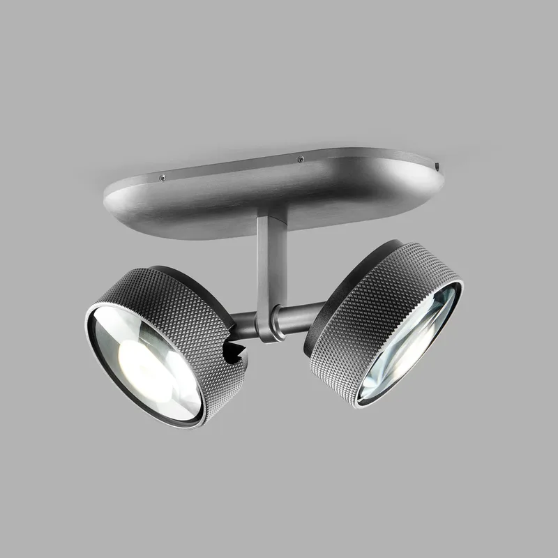 Cosmo C2 LED plafondspot titaniumgrijs, CCT, 2-lamps från LIGHT-POINT – produktbild