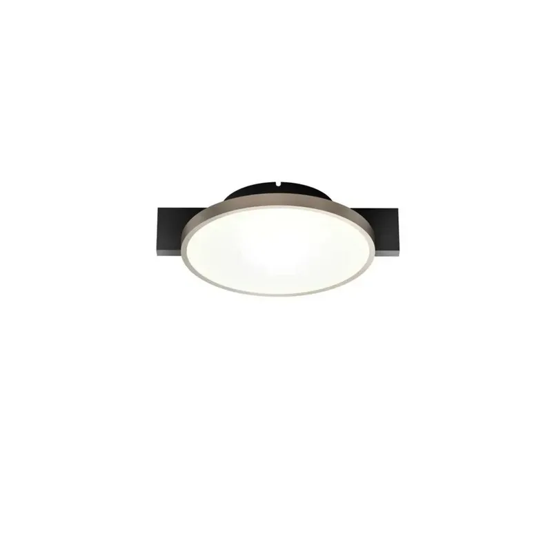 Inlay Round C1 plafondlamp, zwart/goud, 0,5 cm von LIGHT-POINT – Produktfoto