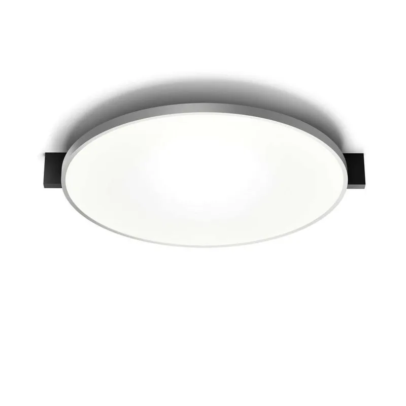 Inlay Round C3 plafondlamp, zwart/zilver van LIGHT-POINT – productfoto