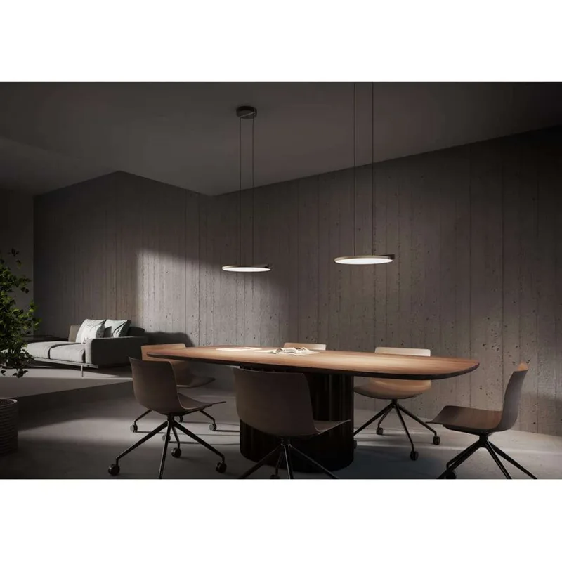 Inlay S2 Disc hanglamp Ø34,2 cm, zwart/goud de LIGHT-POINT – photo du produit