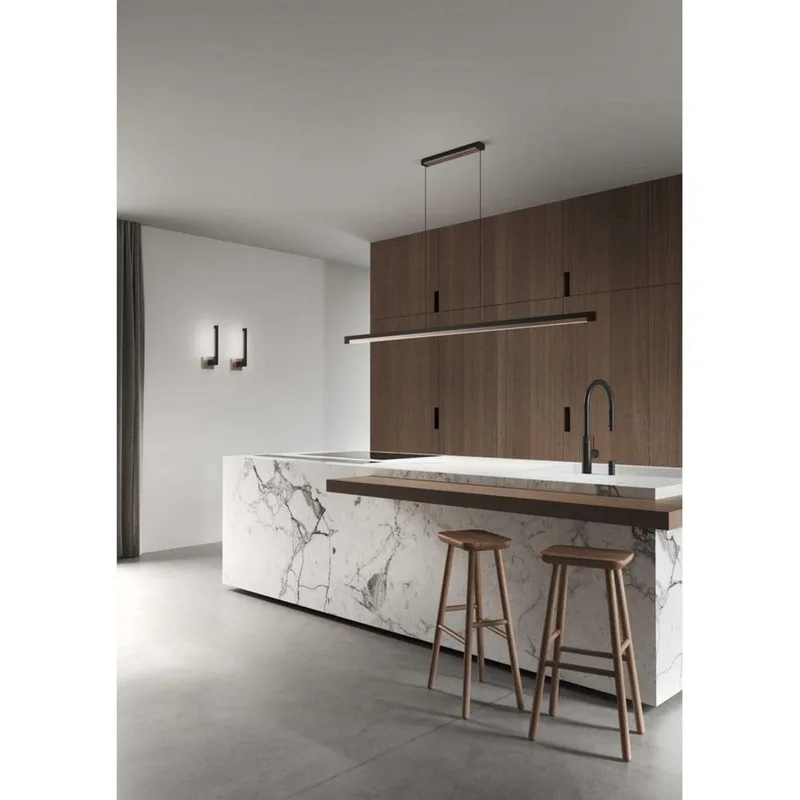 Inlay W2 Lineaire wandlamp zwart/goud 16,9 cm by LIGHT-POINT – product photo