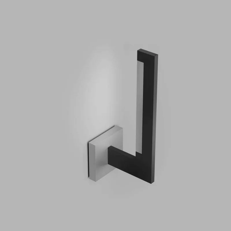 Inlay W2 Lineaire wandlamp, zwart/zilver by LIGHT-POINT – product photo