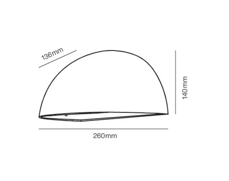 Rørhat Buiten Wandlamp 40W E14 Wit de LIGHT-POINT – photo du produit