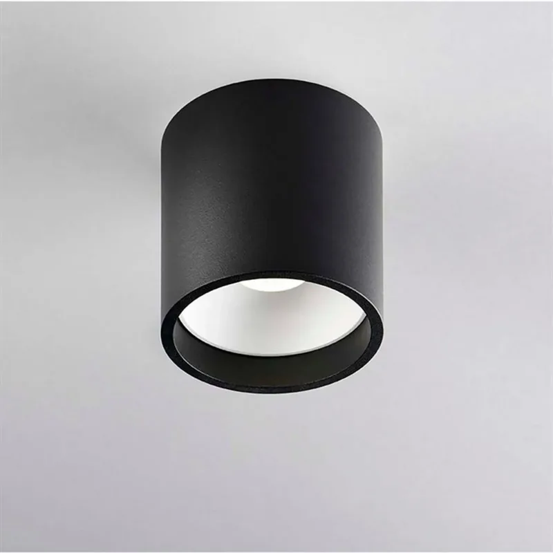 Solo 1 Round plafondlamp, zwart/wit, Ø 8 cm by LIGHT-POINT – product photo
