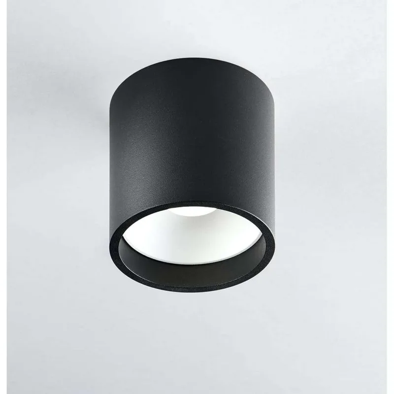 Solo 2 ronde plafondlamp, zwart/wit, dimbaar von LIGHT-POINT – Produktfoto