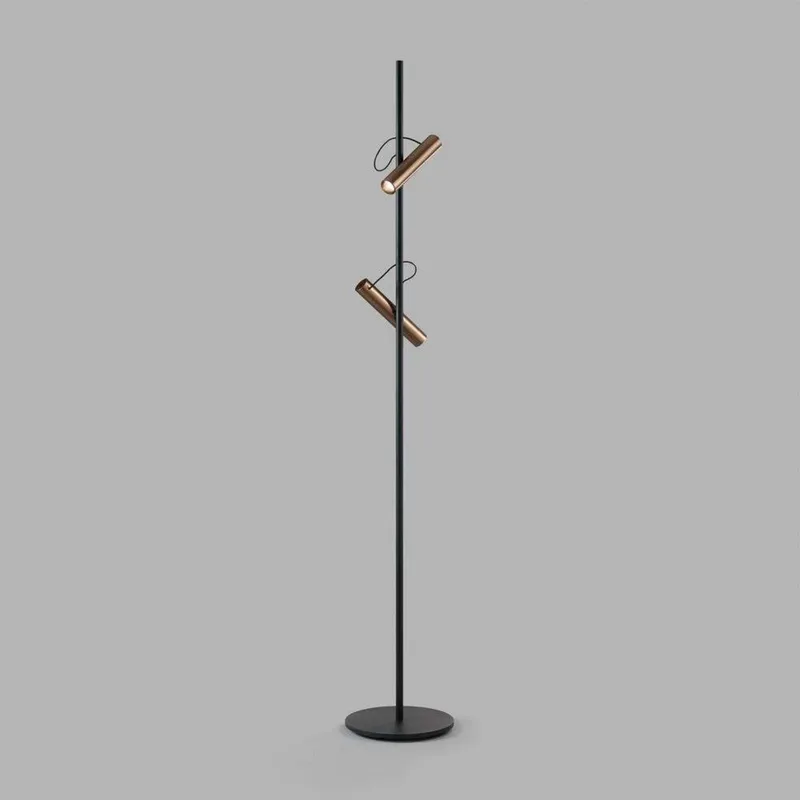 Spirit F1 Vloerlamp Dim. Rose Goud/Zwart fra LIGHT-POINT – produktbillede