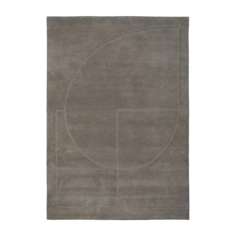 Lineal Poem Wollteppich Grey, 170 x 240cm by Linie Design – product photo