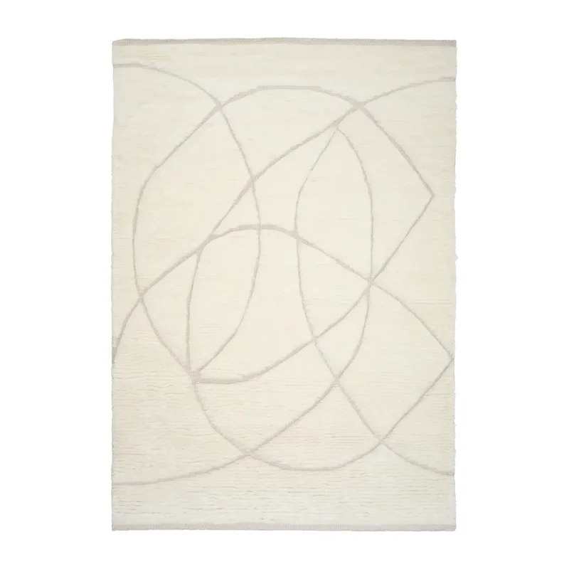 Lineal Sweep Wollteppich White, 200 x 300cm by Linie Design – product photo
