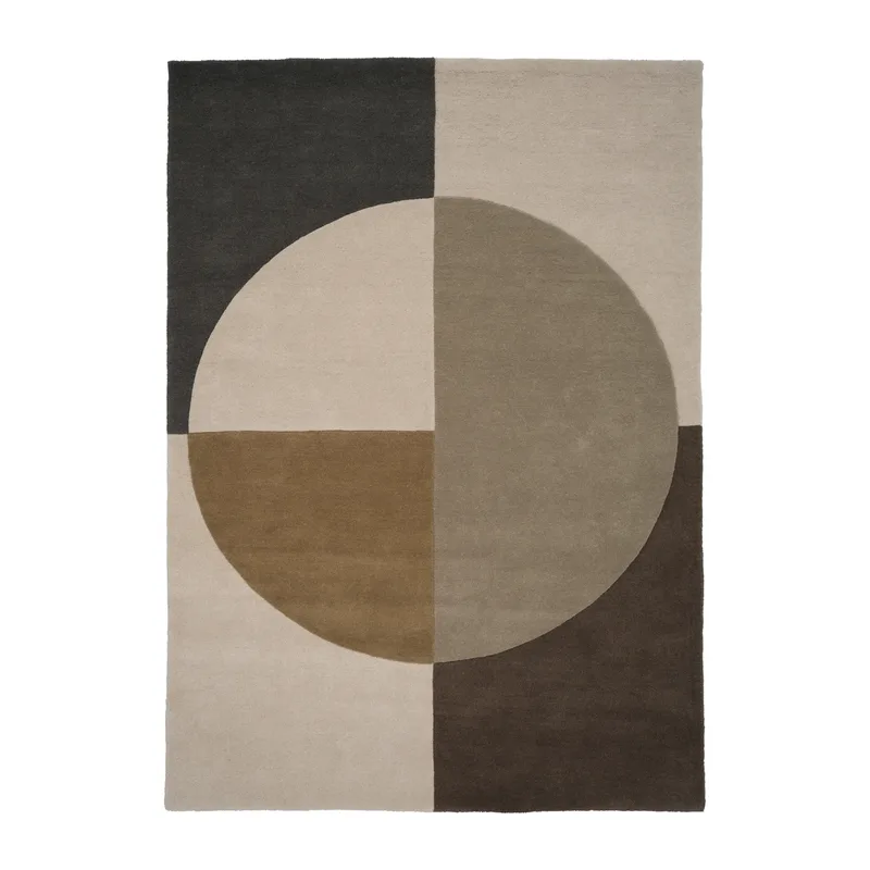 Radiality Wollteppich Olive, 200 x 300cm van Linie Design – productfoto
