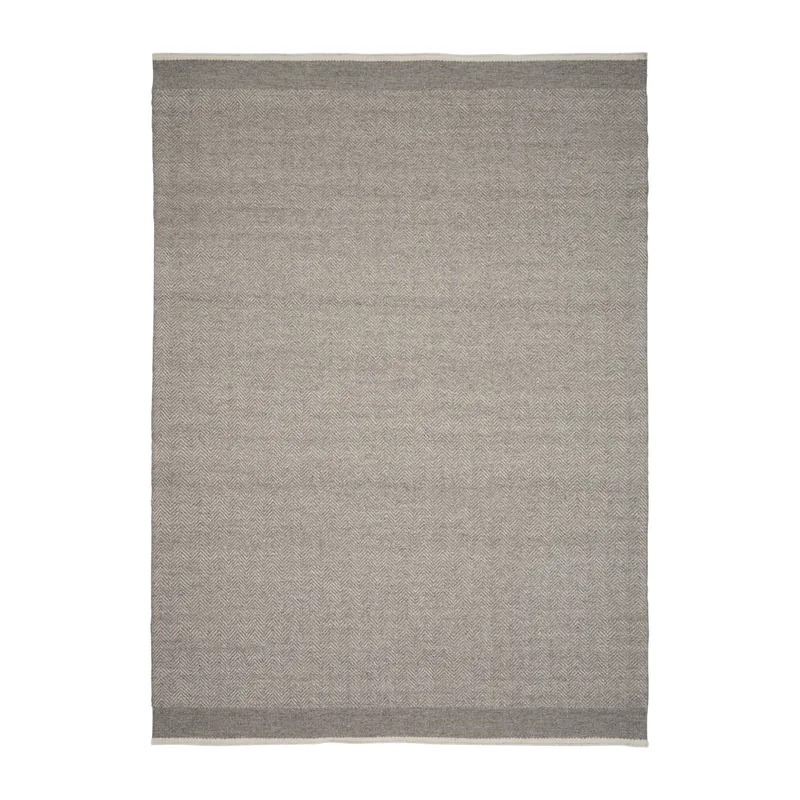 Stratum Echo Wollteppich Grey, 140 x 200cm van Linie Design – productfoto