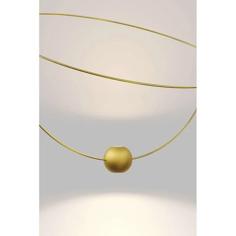 Elara Hanglamp Medium 2700K Gold - Lodes - Woonkamer - Metaal - Ring van Lodes – productfoto