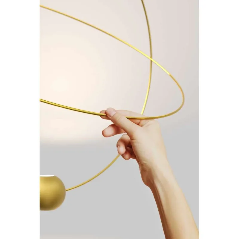 Elara Hanglamp Medium 3000K Gold - Lodes - Woonkamer - Metaal - Ring by Lodes – product photo