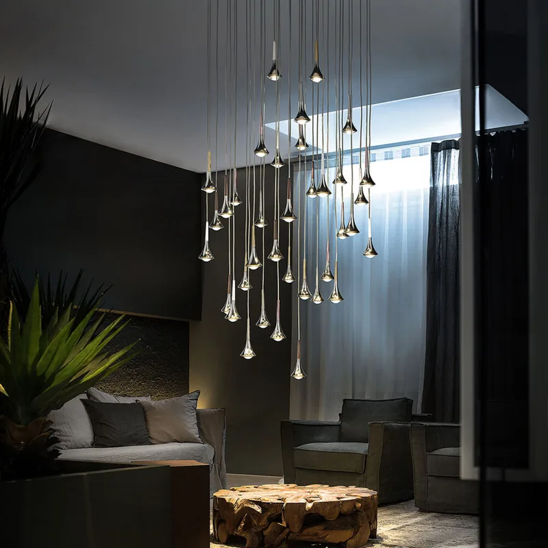 Rain Hanglamp 2700K Gebürstetet Chroom - Lodes - Aluminium by Lodes – product photo