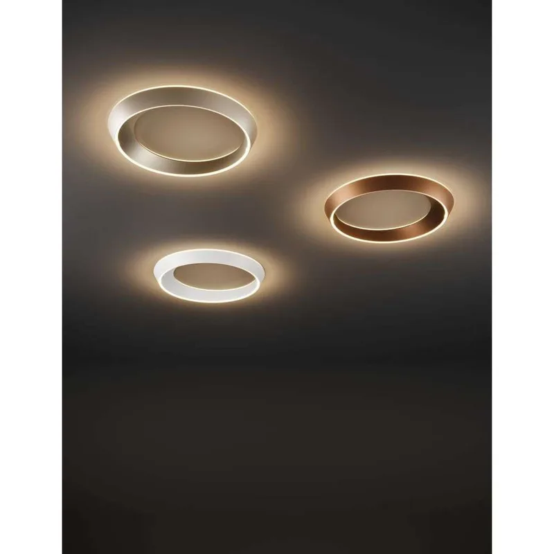 Tidal 45 Plafondlamp 3000K Mat Wit - Lodes - Woonkamer - Aluminium - Ring von Lodes – Produktfoto