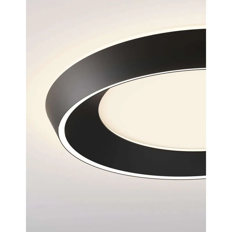 Tidal 60 Plafondlamp 2700K Matt Zwart - Lodes - Slaapkamer - Aluminium - Ring von Lodes – Produktfoto