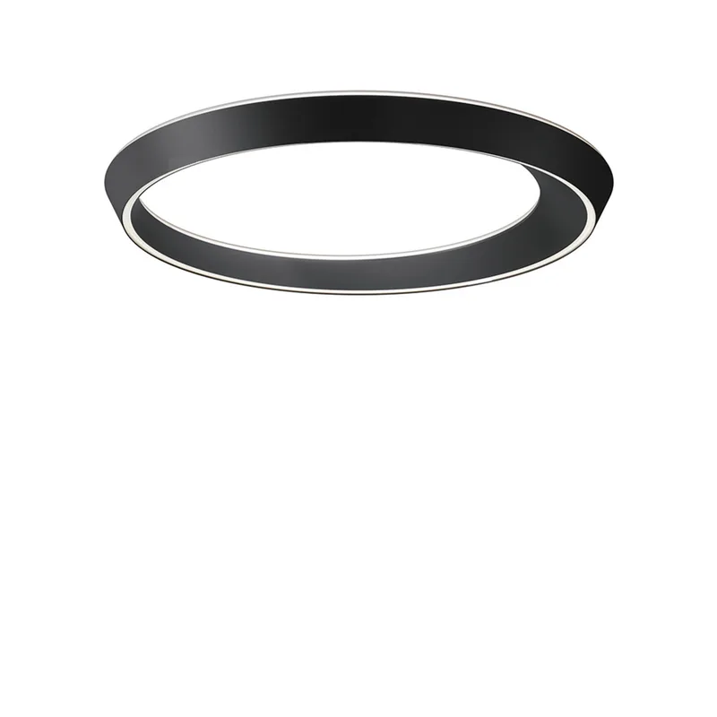 Tidal 75 Plafondlamp 3000K Mat Zwart - Lodes - Woonkamer - Aluminium - Ring von Lodes – Produktfoto