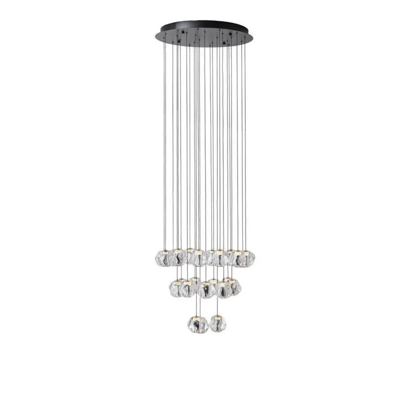 Ice Ball 24 Hanglamp Matt Black/Chrome by LOOM DESIGN – product photo