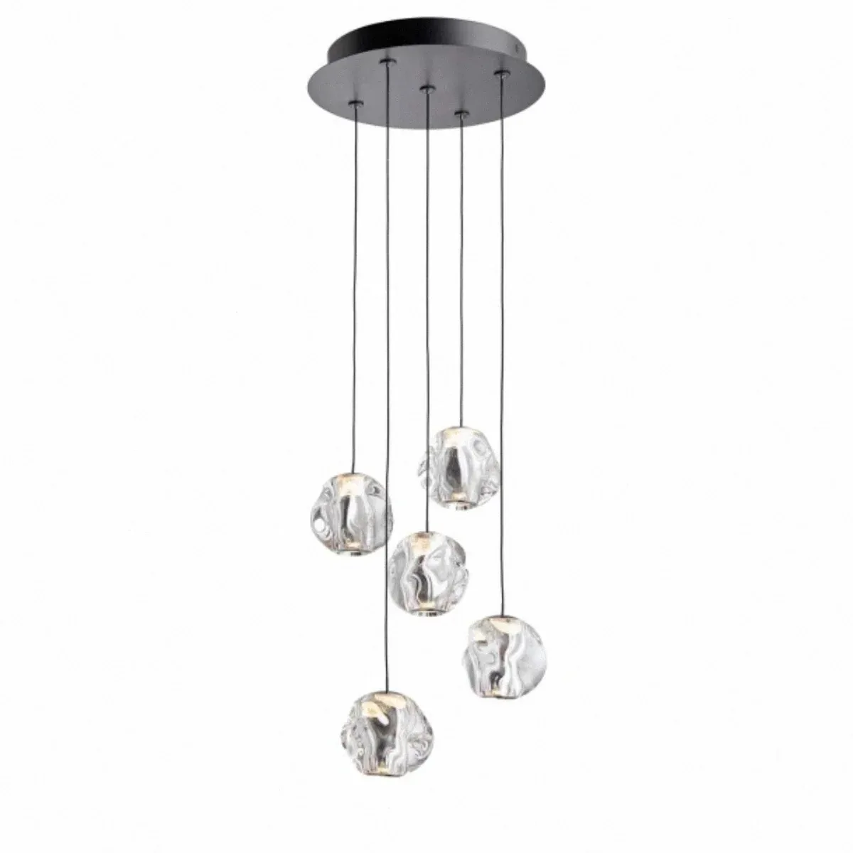 Ice Ball 5 Helder Chroom Hanglamp van LOOM DESIGN – productfoto