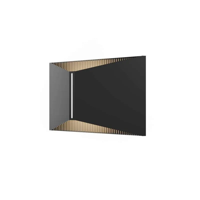 LED buiten wandlamp X, IP65, aluminium by LOOM DESIGN in Black – product photo