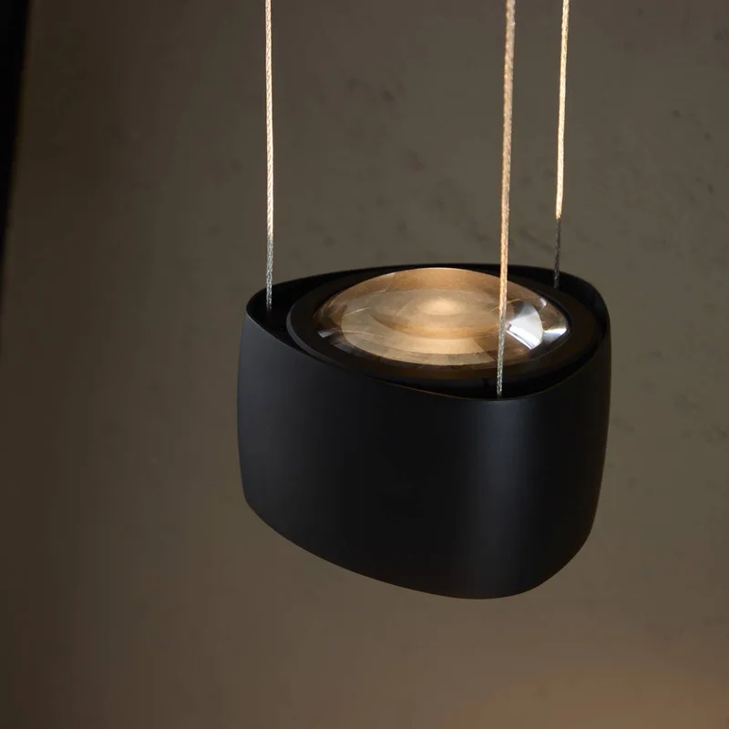 LED hanglamp Air, 13 cm, aluminium de LOOM DESIGN en Noir – photo du produit 3 sur 3