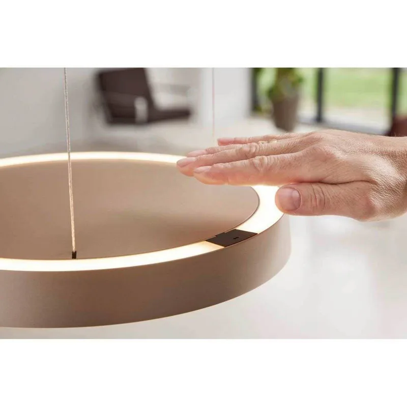 LED hanglamp Avela, grijs, aluminium, Ø 36 cm fra LOOM DESIGN i Ivoorkleurig – produktbillede 2 af 5