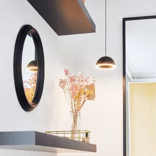 LED hanglamp Curve, aluminium, Ø 14 cm von LOOM DESIGN in Schwarz – Produktfoto 3 von 3