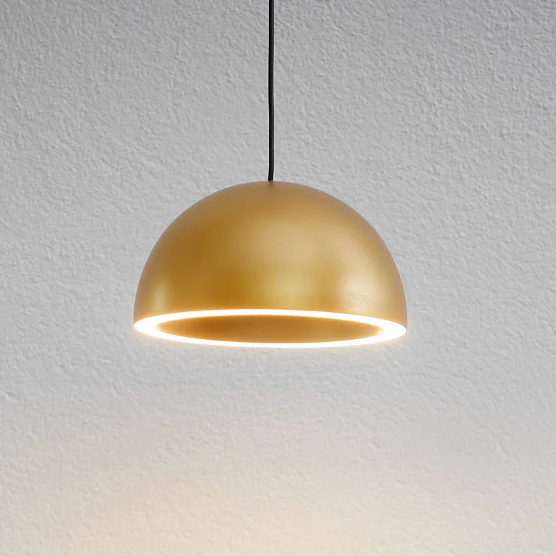 LED hanglamp Curve goudkleurig aluminium Ø 14 cm by LOOM DESIGN in Gold – product photo