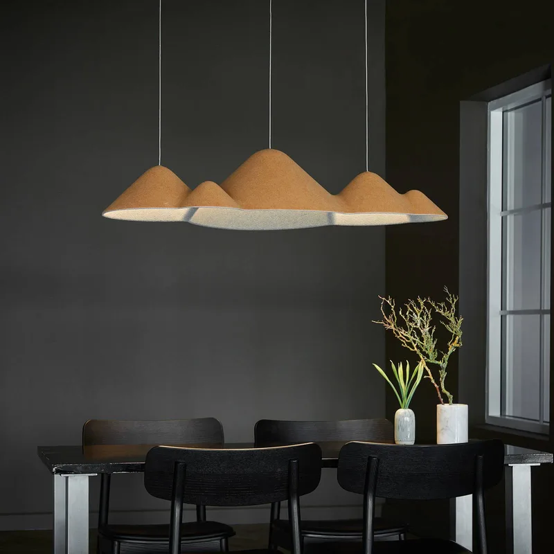 LED-hänglampa Panorama, gul/grå filt 106 cm von LOOM DESIGN in Gelb, Grau – Produktfoto 3 von 4