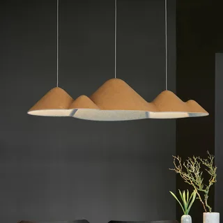 LED-hänglampa Panorama, gul/grå filt 106 cm von LOOM DESIGN in Gelb, Grau – Produktfoto 1 von 4