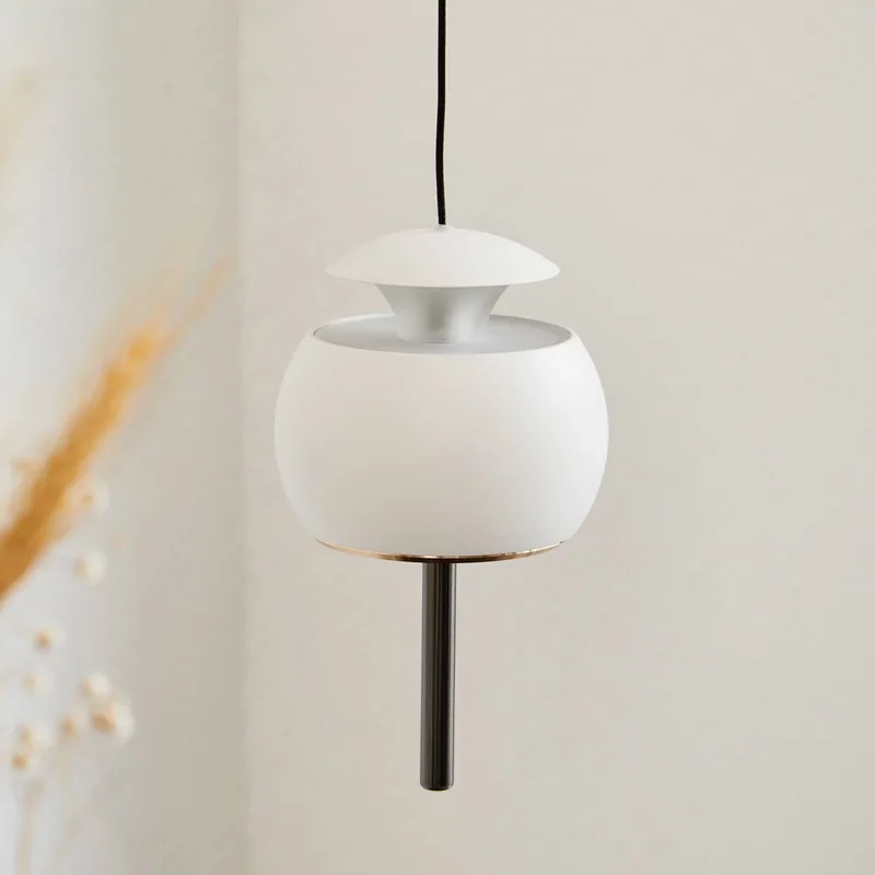 LED hanglamp Parachute, Ø 9,6 cm, aluminium by LOOM DESIGN in White – product photo